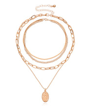 Goldtone Layered Charm & Pendant Necklace