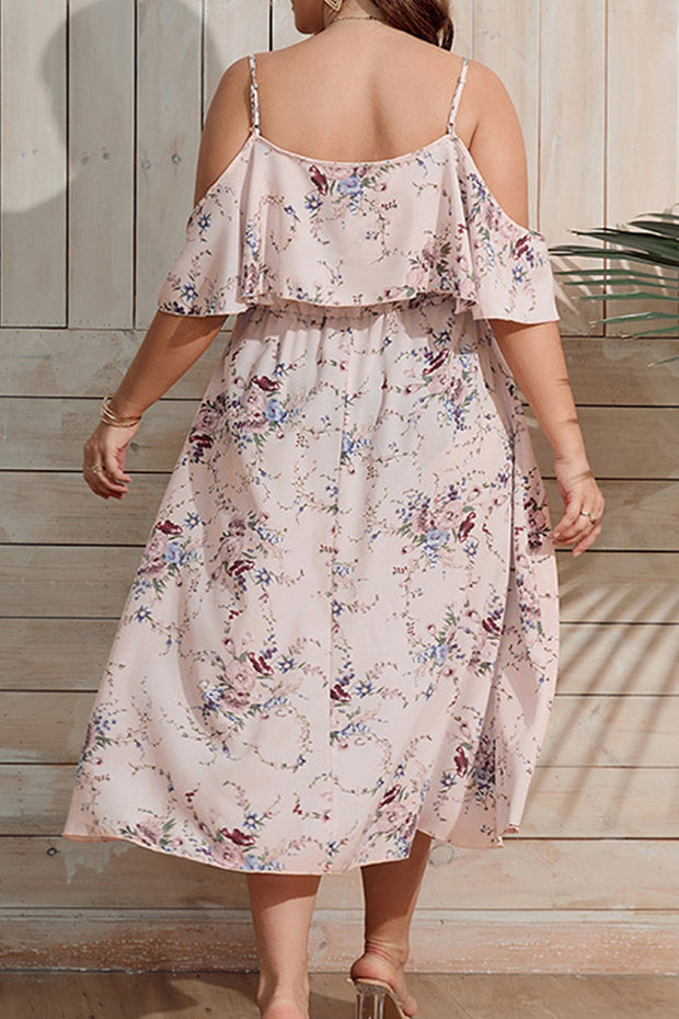 Women Plus Size Casual Fashion Short Sleeve Strapless Dress