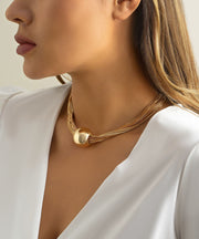 Goldtone Ball Necklace