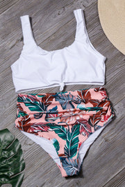 High Waist Floral Print Two pieces Swimsuit