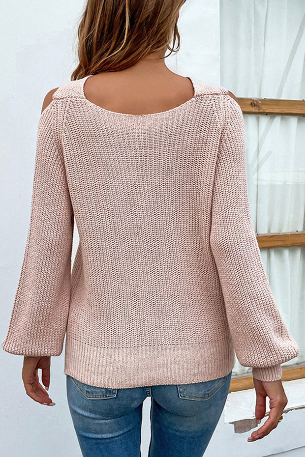 Criss-Cross Hollow Out Design Sweater