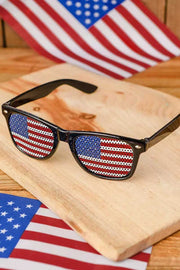 American Flag Star Striped Aviator Sunglasses