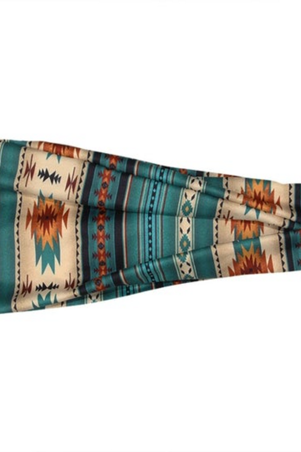 Ladies Fashion Retro Printing Multifunctional Headband