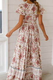 Floral Printed Wrap Maxi Dress