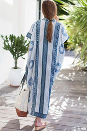 Bohemian Print Maxi Beach Cover Up