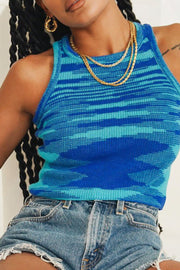 Sleeveless Tie Dye T-shirt Vest(2  Colors)