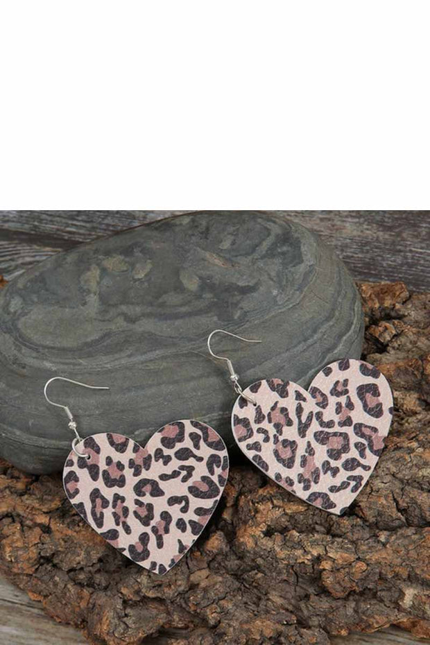 Valentine's day love leather Earrings