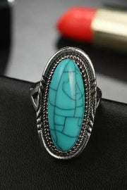 Bohemian Turquoise Bead Ring Set