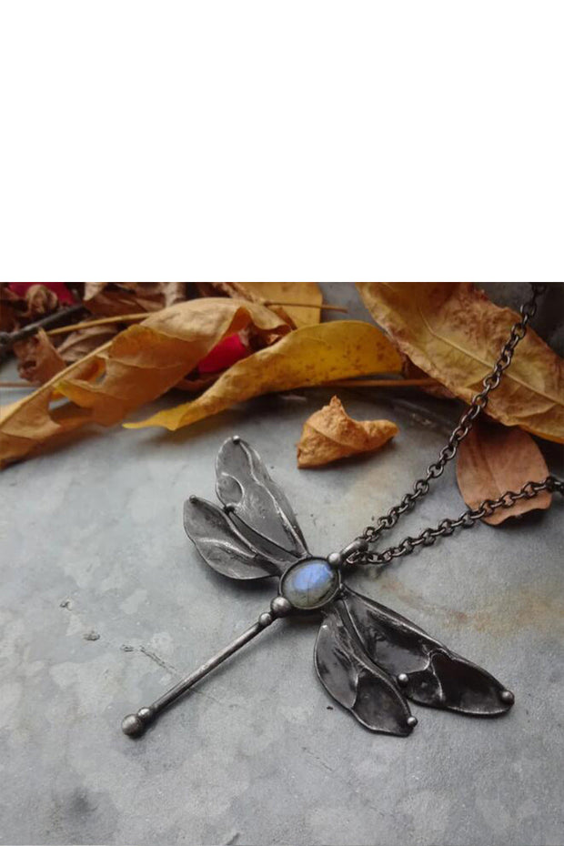 Vintage Dragonfly Pendant Necklace