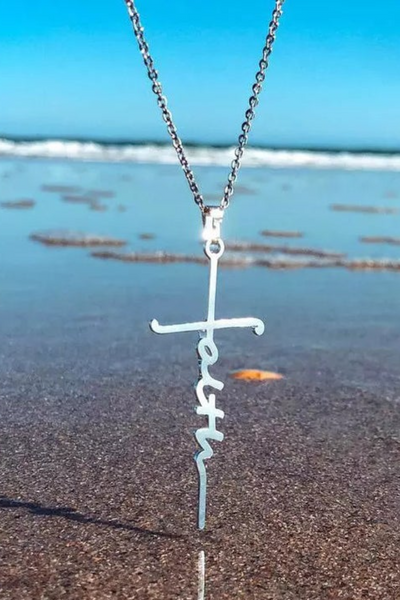 Faith Cross Alloy Pendant Necklace