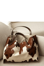 Animal Print Leather Tote