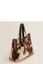 Animal Print Leather Tote