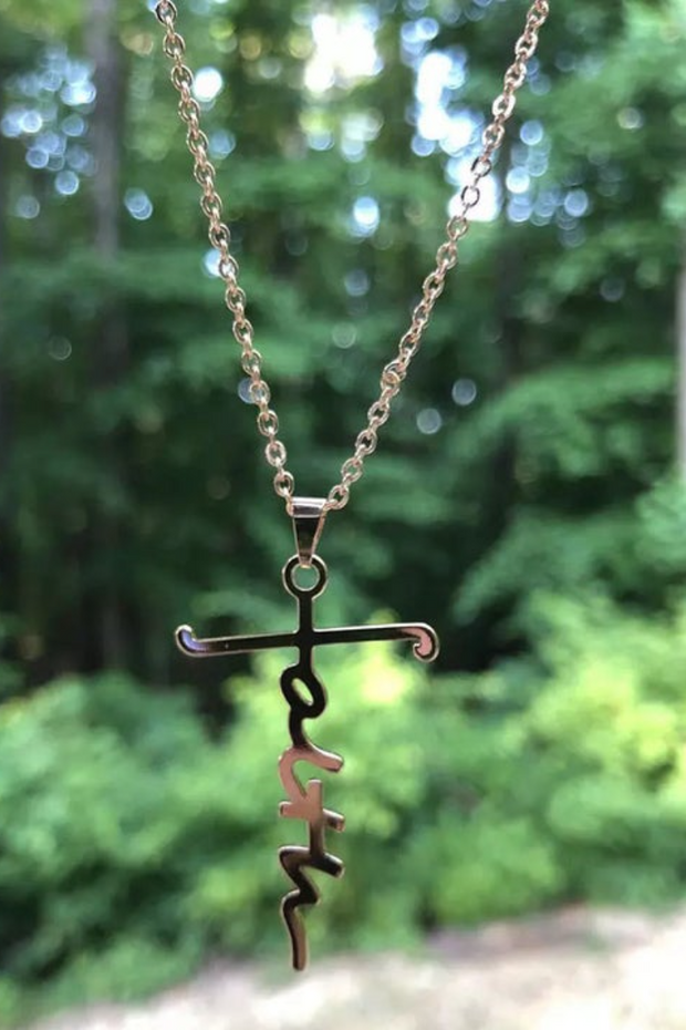 Faith Cross Alloy Pendant Necklace