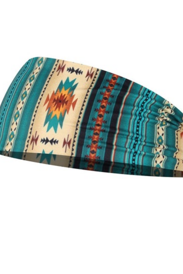 Ladies Fashion Retro Printing Multifunctional Headband