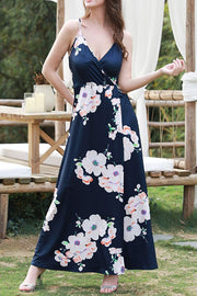 Summer Floral Printed Strap Maxi Dress