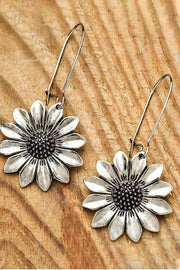 Vintage Sunflower Alloy Earrings