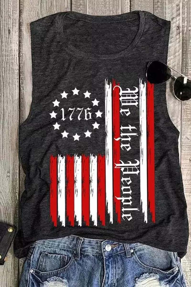 American Flag Star Striped 1776 We The People Tank