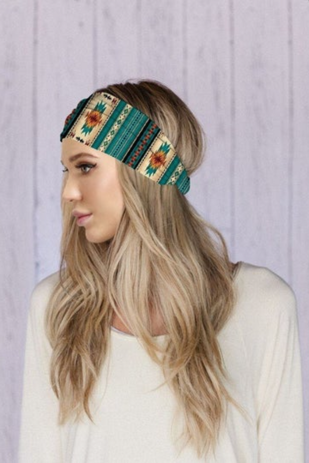 Ladies Fashion Retro Printing Multifunctional Headband