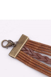 Women Bronze Vintage Leather Rope Bracelet