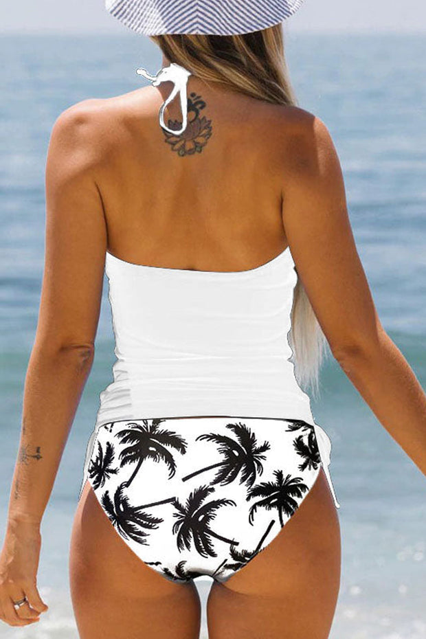 🔥Women's Tropical Plants Print Two Piece Swimwear