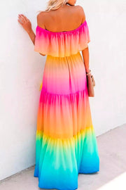 Gradual Change Multicolor Maxi Dress