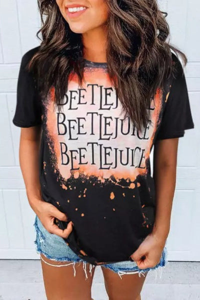 “Beetlejuice“Bleached T-Shirt Tee