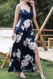 Summer Floral Printed Strap Maxi Dress