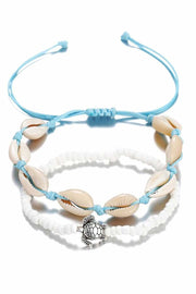 Boho Shell Beaded Anklet（Two Piece Set）