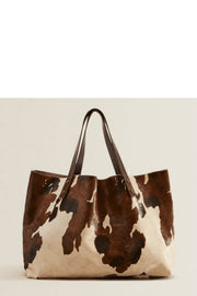 Animal Print Leather Tote